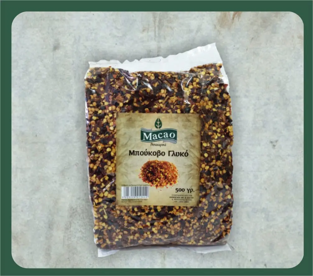 SWEET CHILI FLAKES (BUKOVO) - MACAO - 500 GR