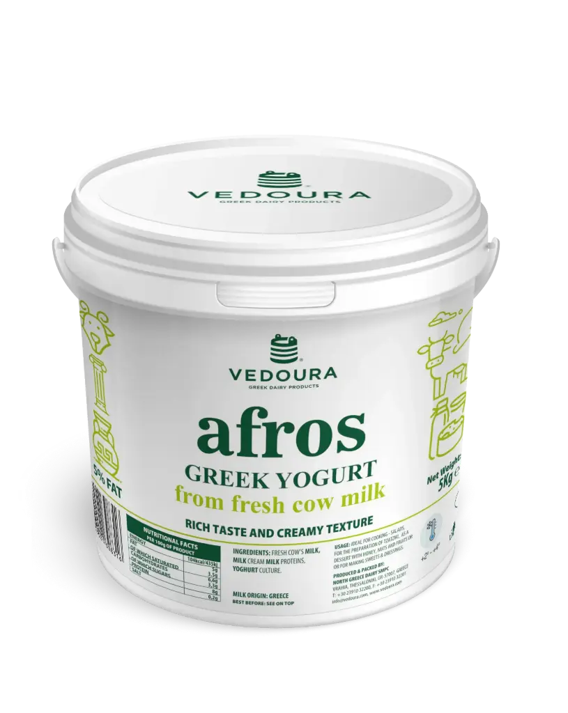 GREEK YOGHURT STRAINED 5% - Afros - 5kg