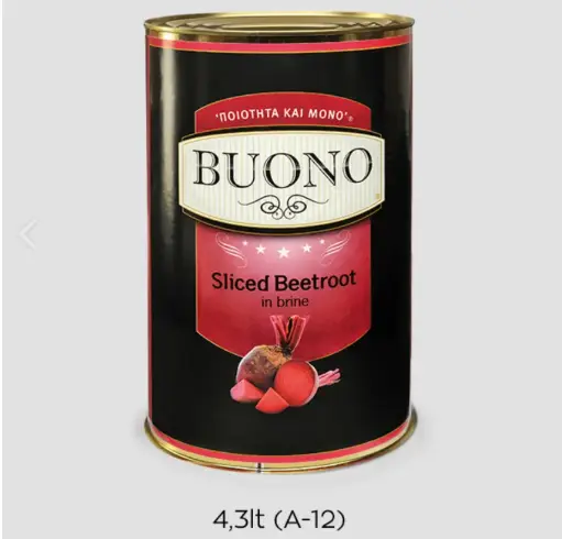 BEETROOTS SLICED - BUONO - 4 Kg